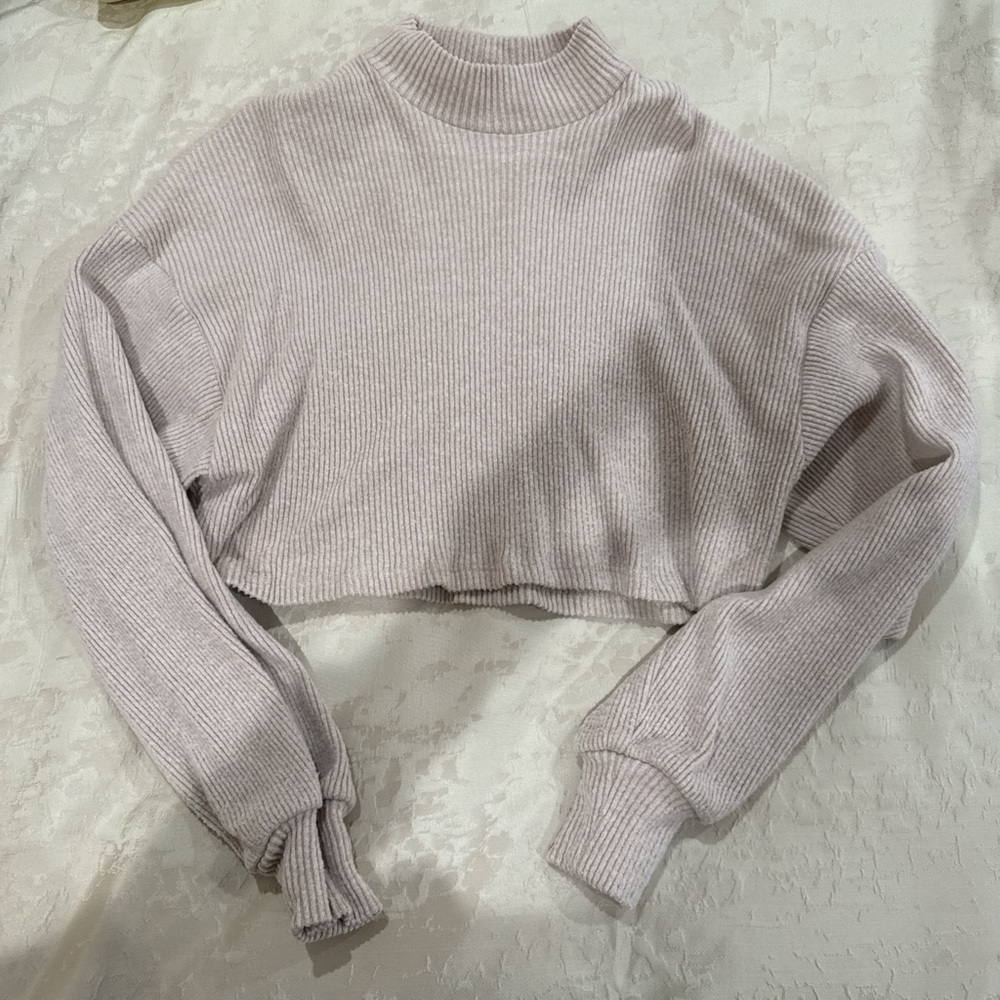Beige Cropped Sweater